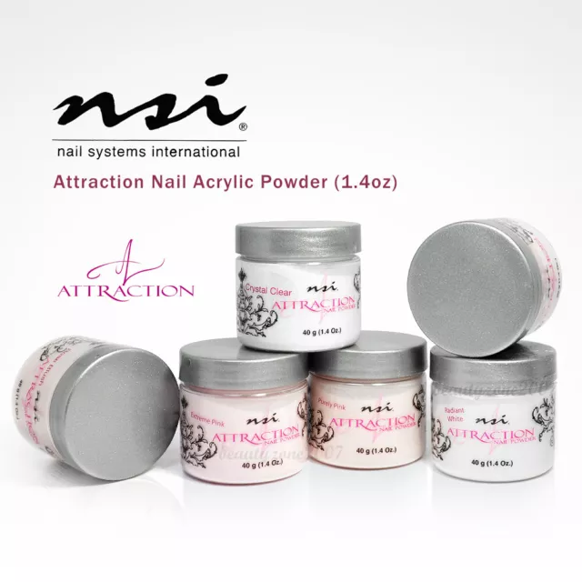 nsi Attraction Nail Acrylic Powder 1.4oz / 40g *Choose any 1*