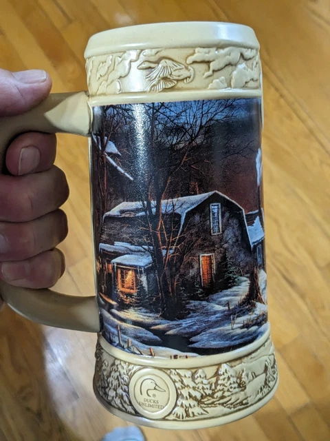 Vintage 1996 Miller Brewing Co Ducks Unlimited Stein: The Sharing Season