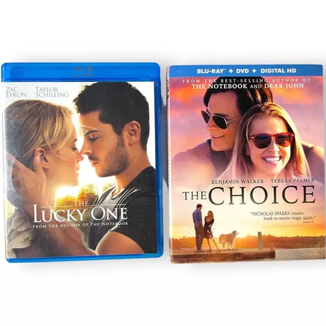 The Choice/The Lucky One Blu-ray/DVD Lot of 2 Zac Efron-Benjamin Walker