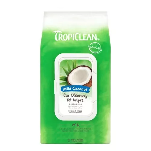 Tropiclean Oreille Nettoyant Lingettes (Entre Baths ) 50 Compte