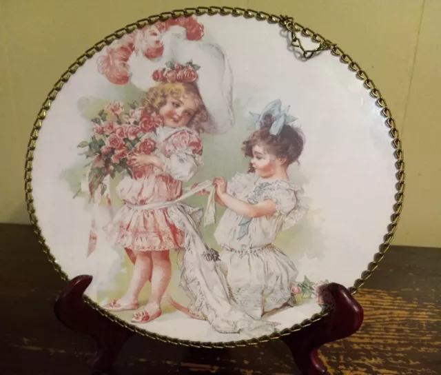 Vtg Flue Cover Playing Bridesmaid by Maud Humphrey Bogart