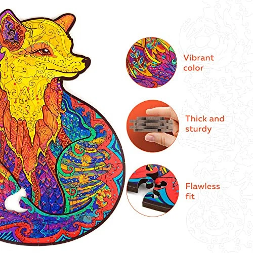 UNIDRAGON Wooden Puzzle Jigsaw, Best Gift for Adults and Children, Unique  [NEW] 3