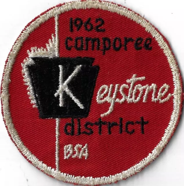 1962 Camporee Keystone District BSA WHT Bdr. [MX-13572]