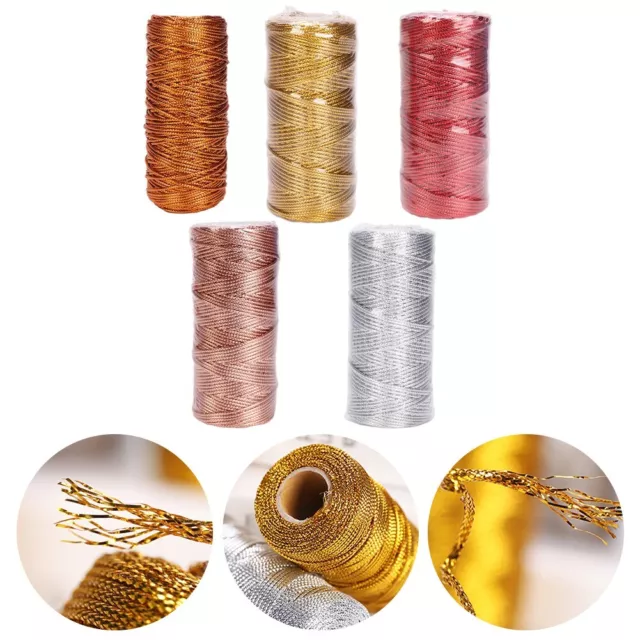 Cordon ficelle corde corde or argent solide et durable 1 5 mm pour artisanat
