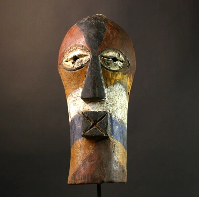 Bouclier Tribal Africain Songye - Bois Sculpté Original - Art Africain - 1990
