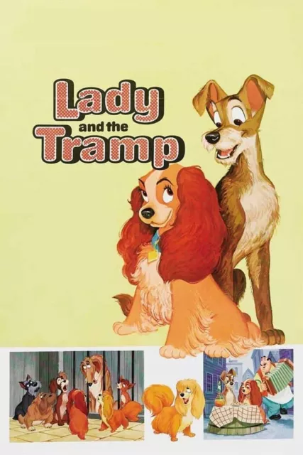 La Dame Et Le Tramp Film 1955 Walt Disney Poster Poster 45X32Cm