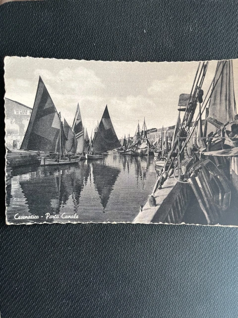Cartolina  Cesenatico Porto Canale Pubbl. Trattoria Da Sesto  Viaggiata 1952