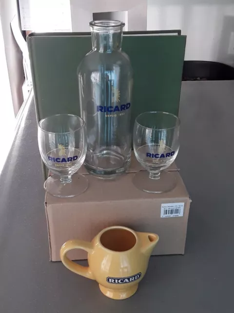 Lot Ricard 1 Petit Pichet, 1 Carafe Et 6 Verres