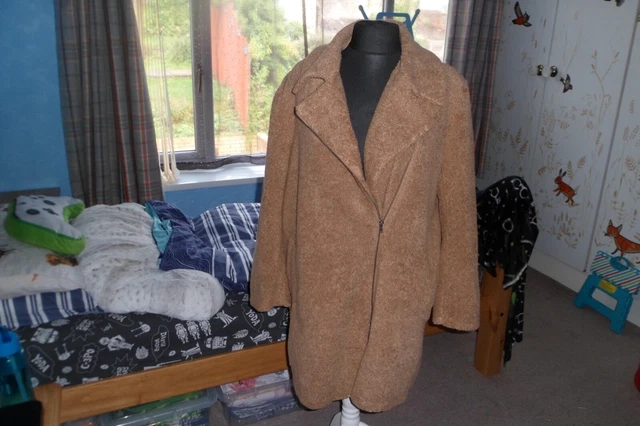 GORGEOUS QUALITY SOFT Brown Teddy Bear Ladies Coat Size 20 Bnwot New 14.99 PicClick UK