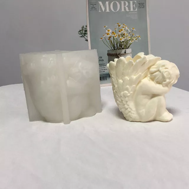 3D Angel Flower Pot Mould Mini Succulent Plant Pot Silicone Mold Candle Mold 2