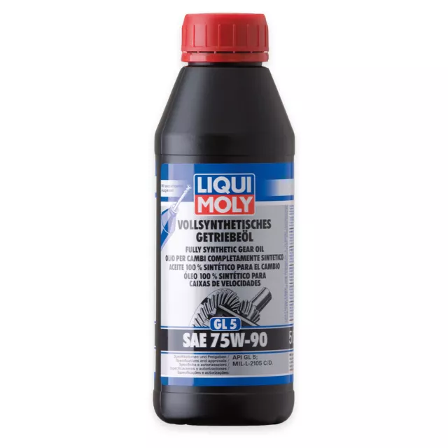 LIQUI MOLY 1413 Vollsynthetisches Getriebeöl (GL5) SAE 75W-90 500ml