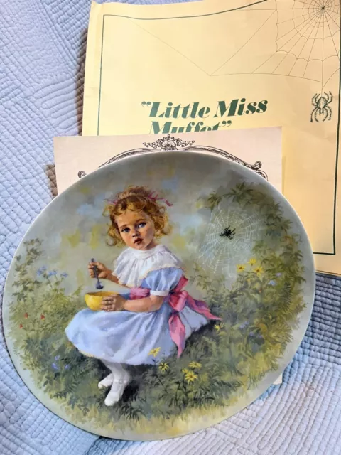 "Little Miss Muffet" Limited-Edition 1981 Mother Goose Series Collector Plate