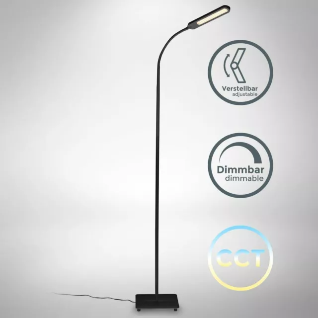 Lampadaire LED  8W luminosité réglable flexible CCT touch mémoire chambre salon