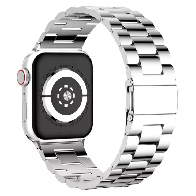 🇮🇹 Cinturino in Acciaio Inox Per Apple Watch, Argento Elegante ,Sgancio Rapido
