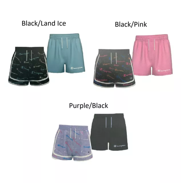 Champion Girl's 2-Pack 2.5" Inseam Active Elastic Waist & Drawstring Shorts