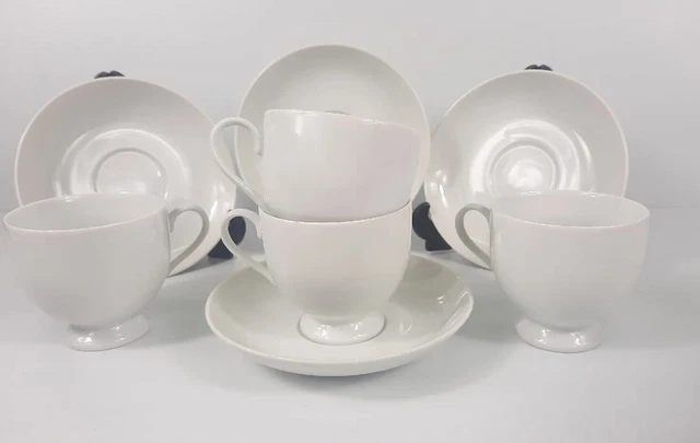 Mikasa "CLASSIC FLAIR"  K1991 Footed Tea Cup ×4 And Saucers ×4