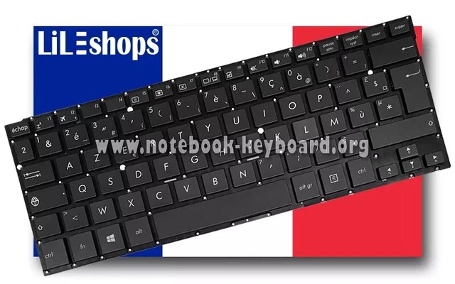 RTDPART Clavier pour Ordinateur Portable pour ASUS ROG Strix Scar GL503 GL503V GL503VM GL503VD GL503GE Noir sans Cadre avec rétro-éclairage France FR
