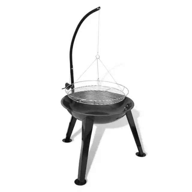 BBQ-Toro Chariot de barbecue au charbon de bois | Ø 42 x (L) 80 cm |  Fumoir, Smoker premium mobile, grille de barbecue avec couvercle, grille