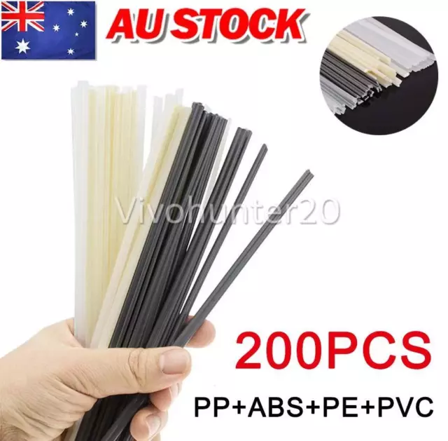 200X Plastic Welding Rods Bumper Repair ABS PP PVC PE Sticks 200mm Welder-Tool