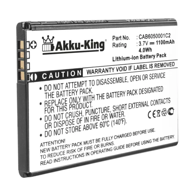 Akku-King Akku für Alcatel One Touch V860 OT-V860 - Li-Ion ersetzt CAB6050001C2