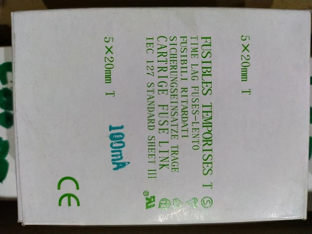 10x Fusible verre temporisé 5 x 20mm Lot 10 Pcs valeur au choix 20 mA à 10 Amp 5