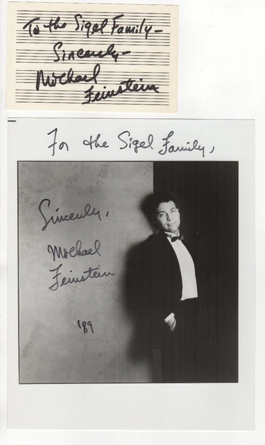 Lot 2 Michael Feinstein signed items singer pianist music revivalist