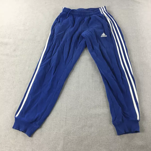 Adidas Kids Boys Tracksuit Pants Youth Size M Blue Logo Jogger