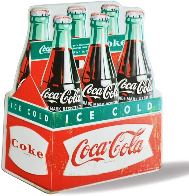 RETRO VINTAGE COCA Cola Die Cut Embossed Metal Sign $19.99 - PicClick CA