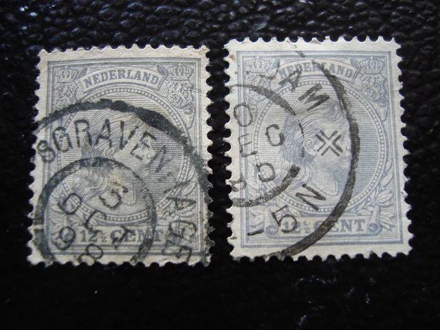 PAYS-BAS - timbre - Yvert et Tellier n° 38 38a obl (A2) stamp netherlands