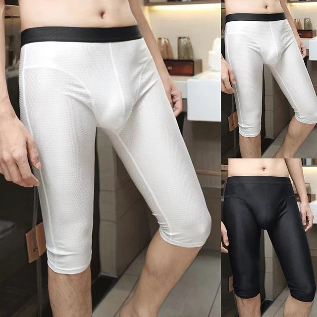 Slip boxer da uomo in seta ghiaccio di alta qualità morbidi e traspiranti