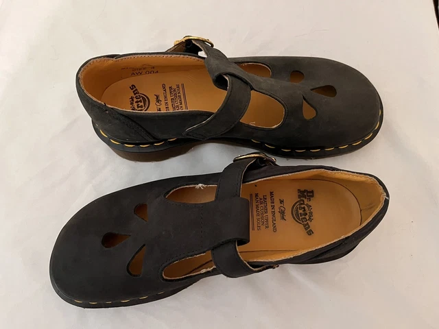 Women’s Vintage Made In England Dr Martens T- Strap Mary Jane 8062- Size UK 4