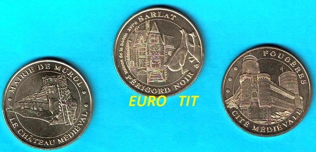 A Saisir   Medaille Touristique   Monnaie De Paris   Lot De  3 X Jetons