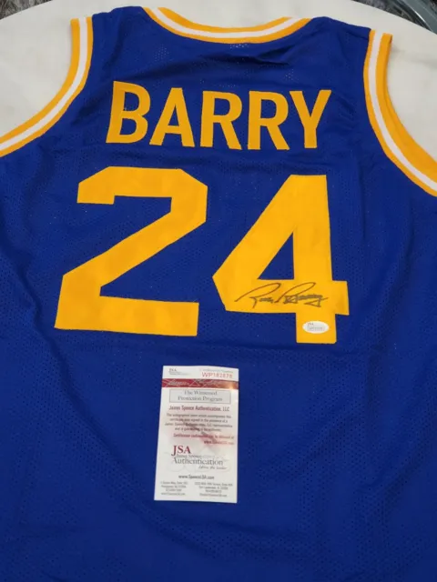 Rick Barry Autographed/Signed Jersey JSA COA Golden State Warriors St