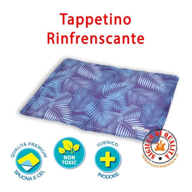 Materassino Tappetino Rinfrescante Refrigerante per cani Felce Leopet