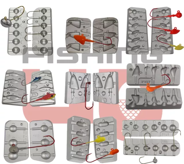 Cheap Jig Fishing ALUMINIUM JIG MOULD Round Jig_Fish Head_Banana Jig_ Cod Bomb