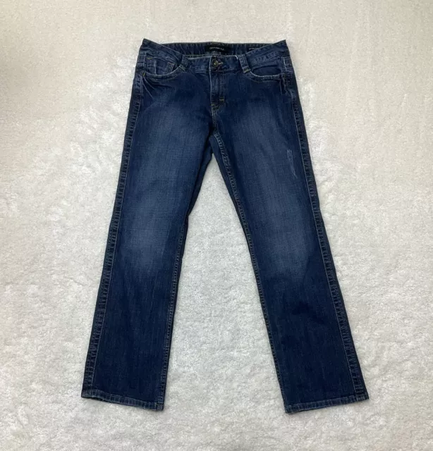 Calvin Klein Womens Size 12 Low Rise Lean Bootcut Denim Blue Jeans Flap Pockets