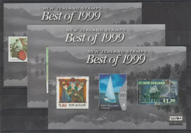 2000  Nuova Zelanda  New Zealand "Best Of 1999" 3 Bf Mnh Mf99631