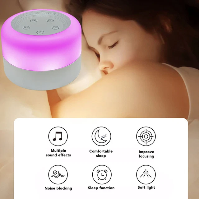 Dispositivo Rumore Bianco Luce Colorata Varia Musica USB Ricaricabile Promote Sle GF0