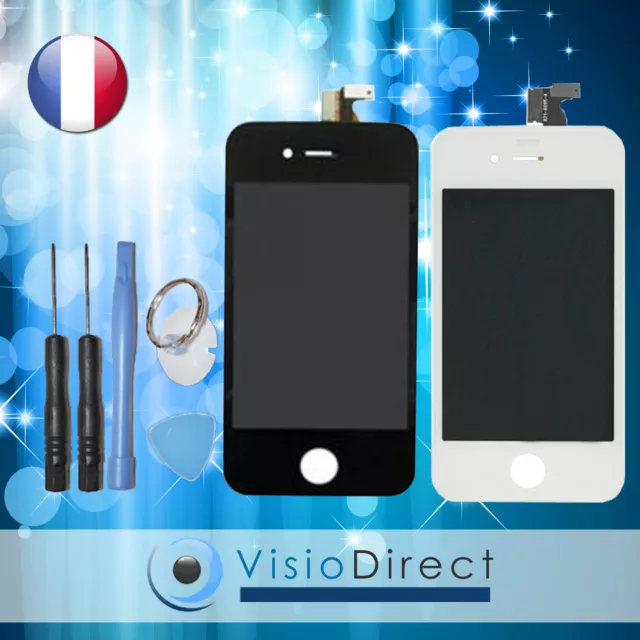 Ecran Vitre Lcd pour Iphone 4S noir ou blanc + outils