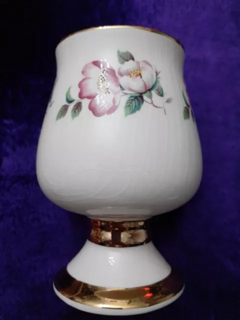 *PRINKNASH POTTERY * Floral  blossom Gold Goblet