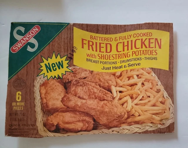 CAMPBELL SOUP CO. - SWANSON 1960s FRIRD CHICKEN  Vintage frozen food cut out box