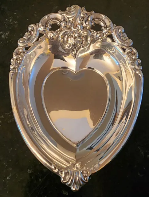 Wallace  / Sterling Silver Candy Dish Heart Shape #4850