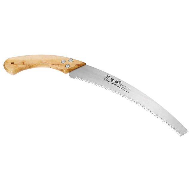 13" Hand Pruning Saw,Straight Blade Wood Handle Double-edge Tooth