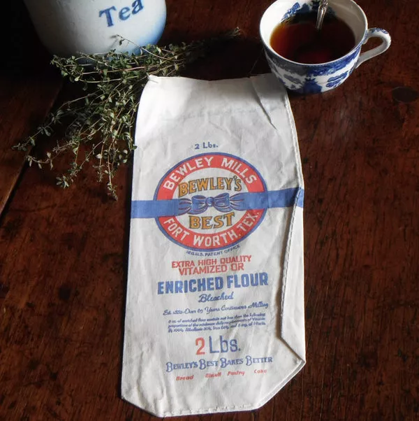 Vintage Flour Sack - Bewley Mills, Fort Worth, Texas - Bright Colors