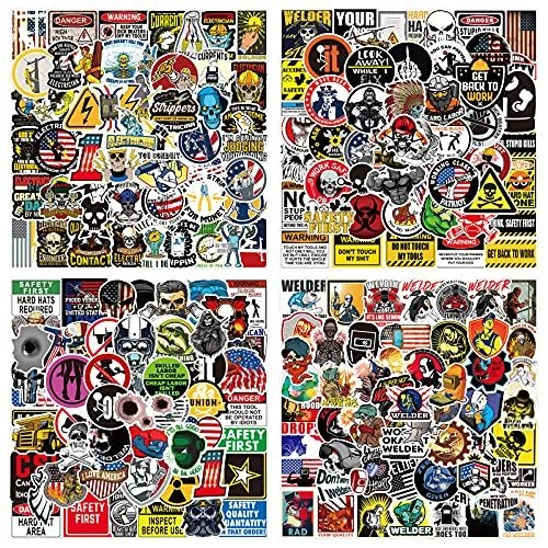205Pcs Hard Hat Stickers, Funny Sticker Decals for Stickers 205 Pcs
