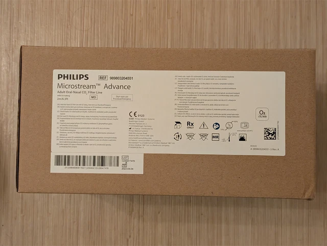 PHILLIPS MICROSTREAM ADVANCE Adult Oral-Nasil CO2 Filter Line with O2 ...