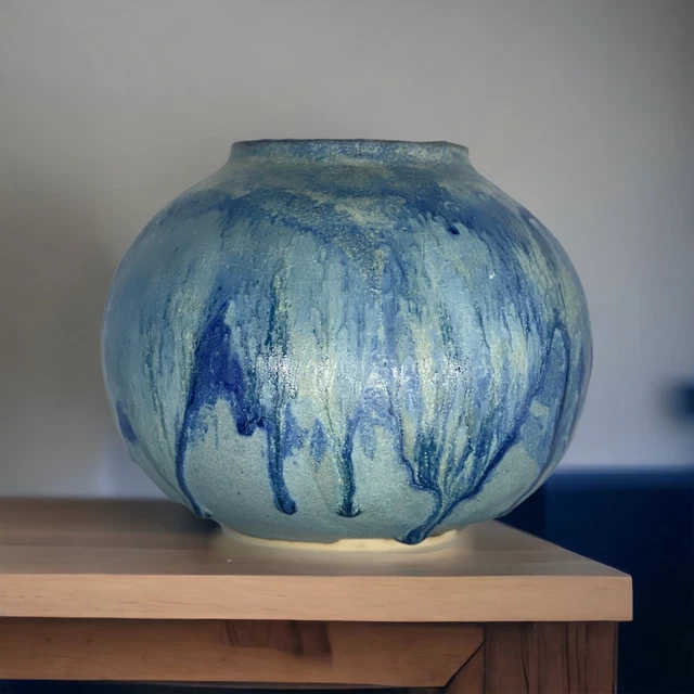 Vase boule Ancien en grès- Art Déco Céramique