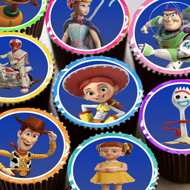 TOY STORY CHARACTERS Edible Cupcake Toppers Cake Decorations C3587 £5.