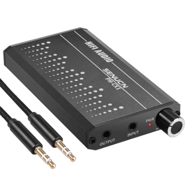 Amplificateur Casque HiFi Portable Rechargeable - Basses Réglables Gain 2 Étages 3.5mm