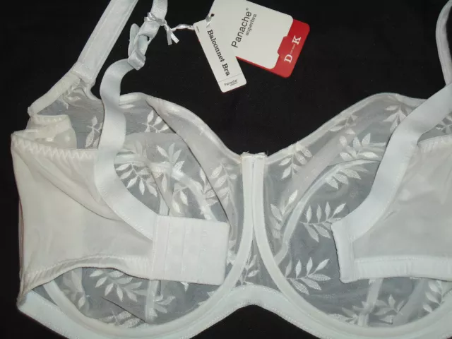 NWT Panache 3251 Tango II Superbra balconette underwire bra - White U CHOOSE 3